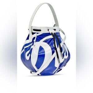 Diesel Men Bucket Bag Logo design Blue White Luxury Casual Italian Fashion
